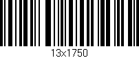 Código de barras (EAN, GTIN, SKU, ISBN): '13x1750'