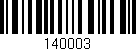 Código de barras (EAN, GTIN, SKU, ISBN): '140003'