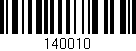 Código de barras (EAN, GTIN, SKU, ISBN): '140010'