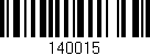 Código de barras (EAN, GTIN, SKU, ISBN): '140015'