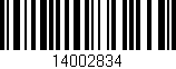 Código de barras (EAN, GTIN, SKU, ISBN): '14002834'