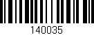 Código de barras (EAN, GTIN, SKU, ISBN): '140035'