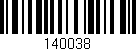 Código de barras (EAN, GTIN, SKU, ISBN): '140038'