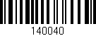 Código de barras (EAN, GTIN, SKU, ISBN): '140040'