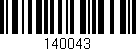Código de barras (EAN, GTIN, SKU, ISBN): '140043'