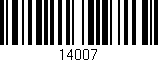 Código de barras (EAN, GTIN, SKU, ISBN): '14007'