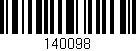 Código de barras (EAN, GTIN, SKU, ISBN): '140098'