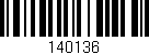 Código de barras (EAN, GTIN, SKU, ISBN): '140136'