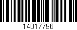 Código de barras (EAN, GTIN, SKU, ISBN): '14017796'