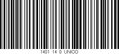 Código de barras (EAN, GTIN, SKU, ISBN): '1401_14_0_UNICO'