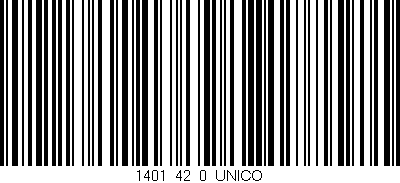Código de barras (EAN, GTIN, SKU, ISBN): '1401_42_0_UNICO'