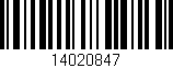 Código de barras (EAN, GTIN, SKU, ISBN): '14020847'