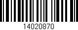 Código de barras (EAN, GTIN, SKU, ISBN): '14020870'