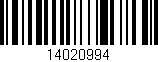 Código de barras (EAN, GTIN, SKU, ISBN): '14020994'