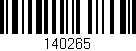 Código de barras (EAN, GTIN, SKU, ISBN): '140265'