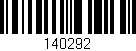 Código de barras (EAN, GTIN, SKU, ISBN): '140292'
