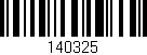 Código de barras (EAN, GTIN, SKU, ISBN): '140325'