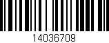 Código de barras (EAN, GTIN, SKU, ISBN): '14036709'