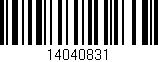 Código de barras (EAN, GTIN, SKU, ISBN): '14040831'
