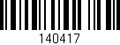 Código de barras (EAN, GTIN, SKU, ISBN): '140417'
