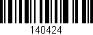Código de barras (EAN, GTIN, SKU, ISBN): '140424'