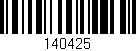 Código de barras (EAN, GTIN, SKU, ISBN): '140425'
