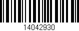 Código de barras (EAN, GTIN, SKU, ISBN): '14042930'