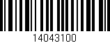 Código de barras (EAN, GTIN, SKU, ISBN): '14043100'