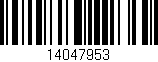 Código de barras (EAN, GTIN, SKU, ISBN): '14047953'