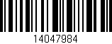 Código de barras (EAN, GTIN, SKU, ISBN): '14047984'