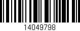 Código de barras (EAN, GTIN, SKU, ISBN): '14049798'