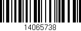 Código de barras (EAN, GTIN, SKU, ISBN): '14065738'
