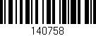 Código de barras (EAN, GTIN, SKU, ISBN): '140758'