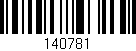 Código de barras (EAN, GTIN, SKU, ISBN): '140781'