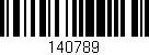 Código de barras (EAN, GTIN, SKU, ISBN): '140789'