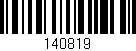 Código de barras (EAN, GTIN, SKU, ISBN): '140819'