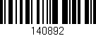 Código de barras (EAN, GTIN, SKU, ISBN): '140892'