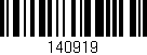 Código de barras (EAN, GTIN, SKU, ISBN): '140919'