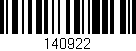 Código de barras (EAN, GTIN, SKU, ISBN): '140922'