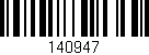 Código de barras (EAN, GTIN, SKU, ISBN): '140947'