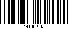 Código de barras (EAN, GTIN, SKU, ISBN): '141092-02'