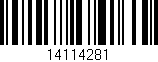 Código de barras (EAN, GTIN, SKU, ISBN): '14114281'