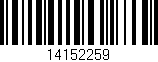 Código de barras (EAN, GTIN, SKU, ISBN): '14152259'