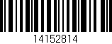 Código de barras (EAN, GTIN, SKU, ISBN): '14152814'