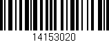 Código de barras (EAN, GTIN, SKU, ISBN): '14153020'