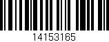Código de barras (EAN, GTIN, SKU, ISBN): '14153165'