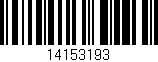 Código de barras (EAN, GTIN, SKU, ISBN): '14153193'