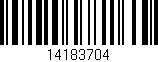 Código de barras (EAN, GTIN, SKU, ISBN): '14183704'