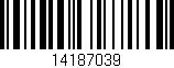 Código de barras (EAN, GTIN, SKU, ISBN): '14187039'