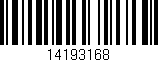 Código de barras (EAN, GTIN, SKU, ISBN): '14193168'